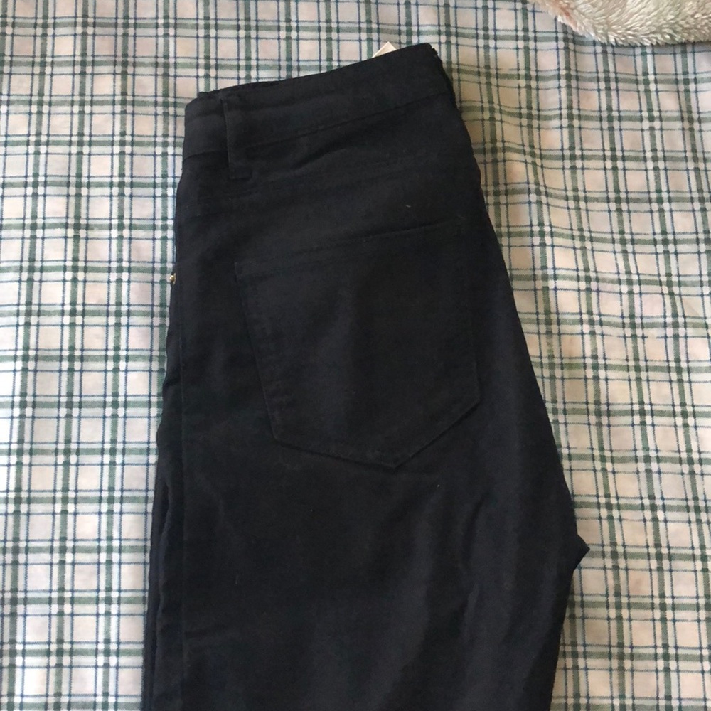 Black straight leg pants